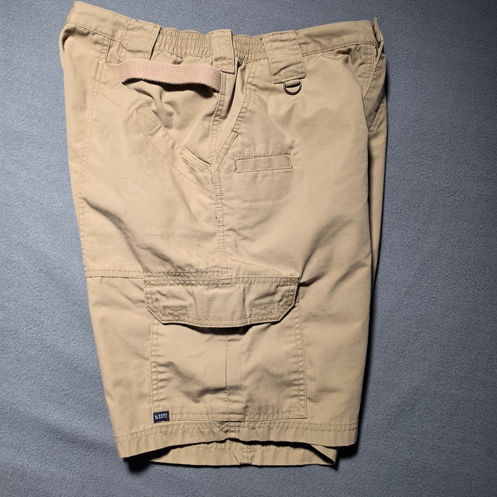 5.11 Tactical Series Mens Khaki Ripstop Cargo Shorts Size 36 Tan Hiking Work 511 - Picture 11 of 13